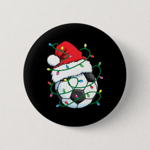 Santa Soccer Sports Ball Männer Weihnachten Weihna Button