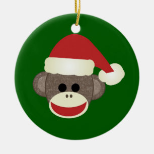 Santa Sock Keramikornament