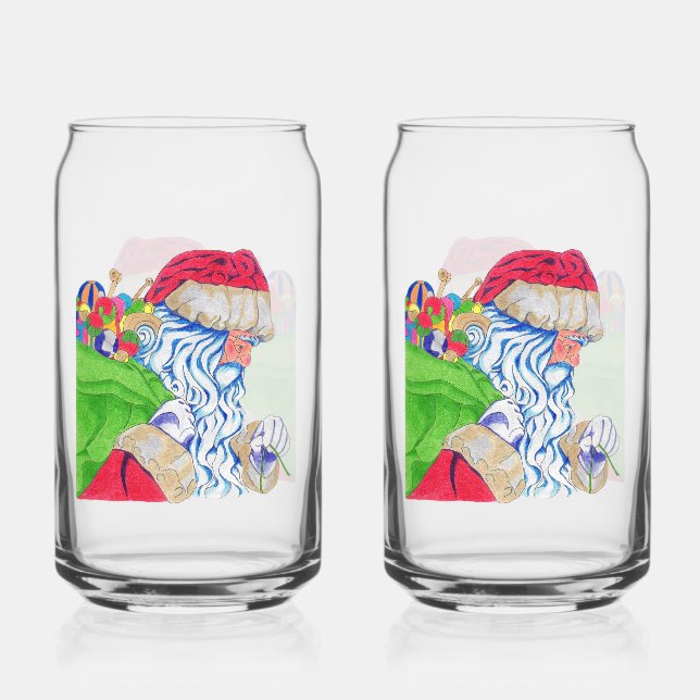 Santa-Soda-Glas Dosenglas (Vorderseite)