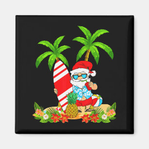 Santa Sommer-Surf-Weihnachten im Juli Strandferien Magnet
