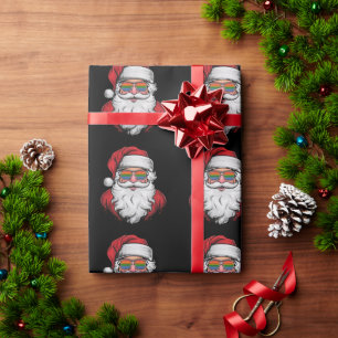 Santa-Sonnenbrille-Stolz-Weihnachten-Pyjama-X-mas- Geschenkpapier