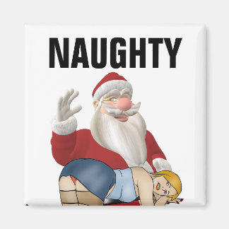 SANTA SPANKING FRAMAN CHRISTMAS MAGNETS MAGNET