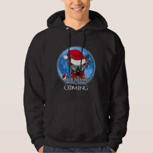 Santa Sphynx Cat Frohe Weihnachten kommt sonnig X Hoodie