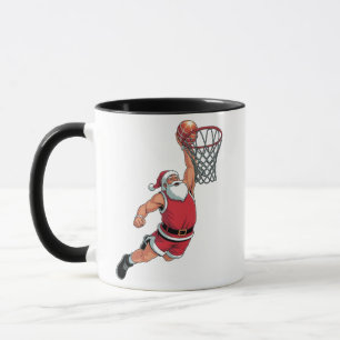 Santa spielt Basketball Weihnachten Sportliebhaber Tasse