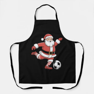 Santa spielt Fußball Weihnachten Sport Schürze