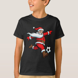 Santa spielt Fußball Weihnachts Sport Frauen Männe T-Shirt