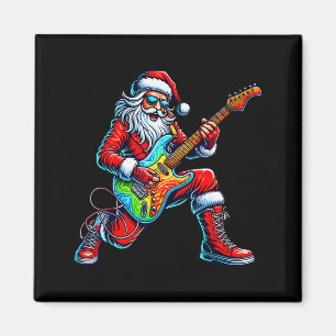 Santa spielt Gitarre Musiker Gitarrist Weihnachten Magnet