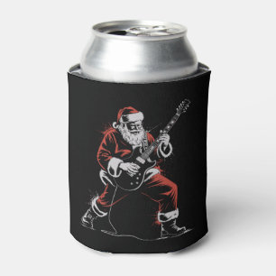 Santa spielt Gitarre Retro 90er Weihnachten Rock  Dosenkühler