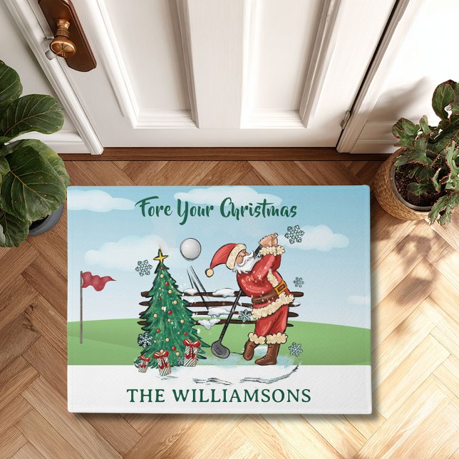 SANTA SPIELT GOLF FÜR IHRE CHRISTMAS FUßMATTE (Von Creator hochgeladen)