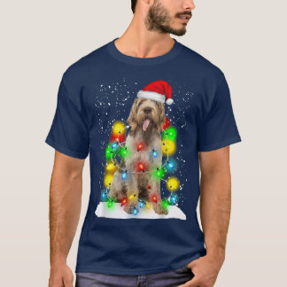 Santa Spinone Italiano Weihnachtslicht Pajama Dog T-Shirt