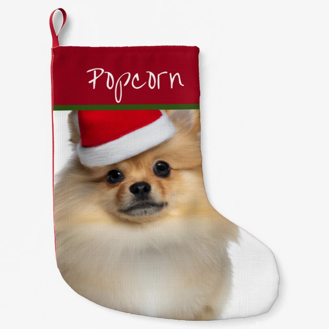 Santa Spitz Kleiner Strumpf Weihnachtsstrumpf (Vorderseite)