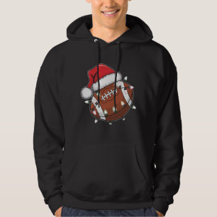 Santa Sport Weihnachten American Football Fan Hoodie