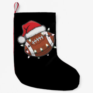 Santa Sport Weihnachten American Football Fan Kleiner Weihnachtsstrumpf