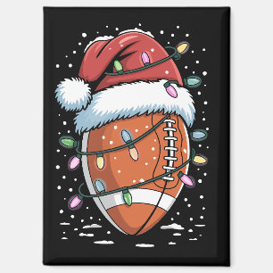 Santa Sport Weihnachten American Football Spieler Magnet