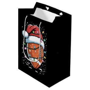 Santa Sport Weihnachten American Football Spieler  Mittlere Geschenktüte