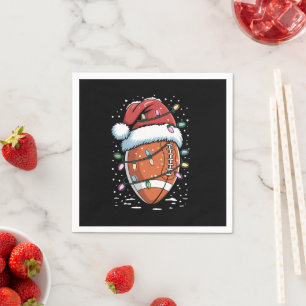Santa Sport Weihnachten American Football Spieler Serviette