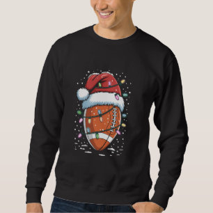 Santa Sport Weihnachten American Football Spieler  Sweatshirt