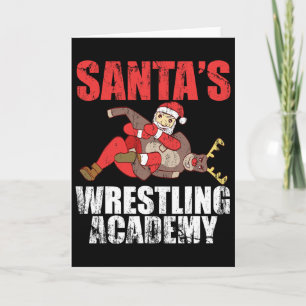 Santa Sport Wrestling Ring Kampf Würgen Tippen Des Karte