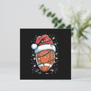 Santa Sports Christmas American Football Player Feiertagskarte