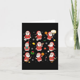 Santa Sports Design for Men Boy Xmas Ball Sp Karte