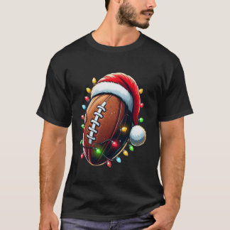 Santa Sports Design für Männer Jungs Weihnachtsfuß T-Shirt