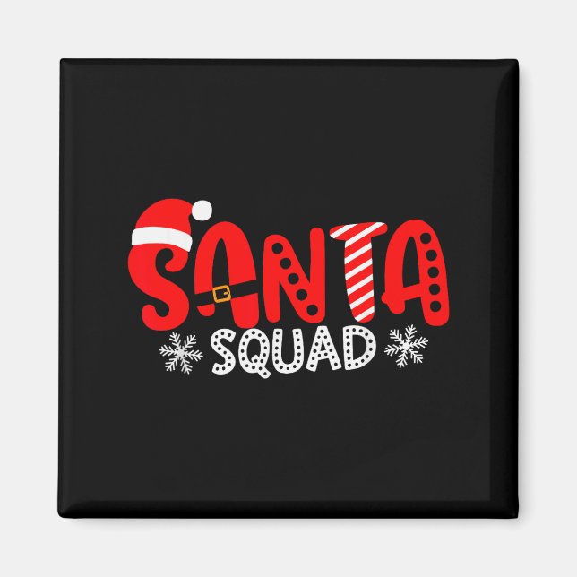 Santa Squad Christmas Team Santa Crew Family Match Magnet (Vorne)