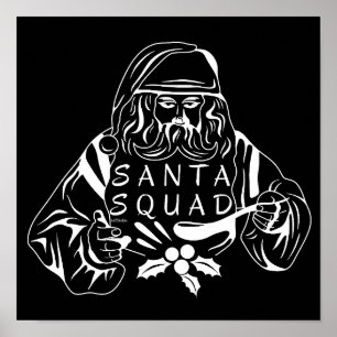 SANTA SQUAD lustige Weihnachtsgeschenk-Idee Poster