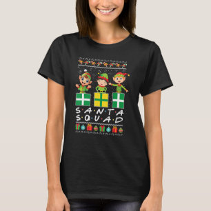 Santa Squad Matching Pajama Elf Ugly Christmas Swe T-Shirt