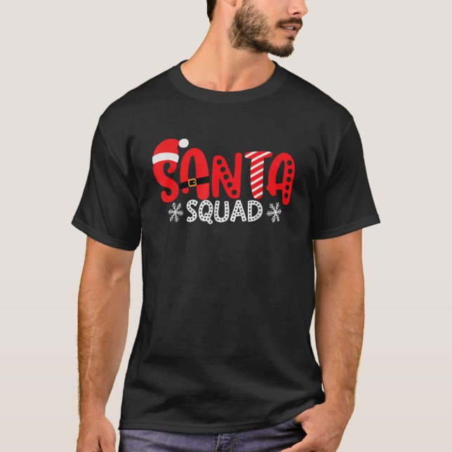 Santa Squad Weihnachtsmannschaft Weihnachtsfamilie T-Shirt (Vorderseite)
