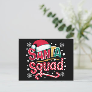 Santa Squad Xmas Squad Familie passt zur Santa Cre Feiertagspostkarte