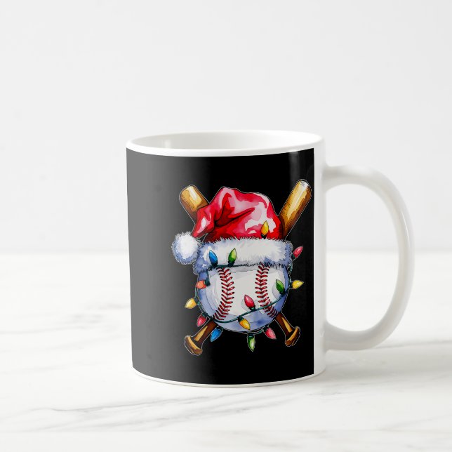 Santa Srts Design For Men Boys Christmas Baseball  Kaffeetasse (Rechts)
