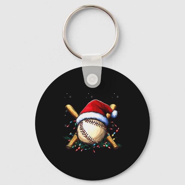 Santa Srts Design For Men Boys Christmas Baseball  Schlüsselanhänger (Vorderseite)