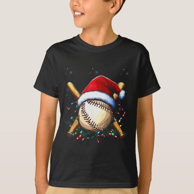 Santa Srts Design For Men Boys Christmas Baseball  T-Shirt (Vorderseite)