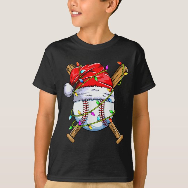 Santa Srts Design For Men Boys Christmas Baseball  T-Shirt (Vorderseite)