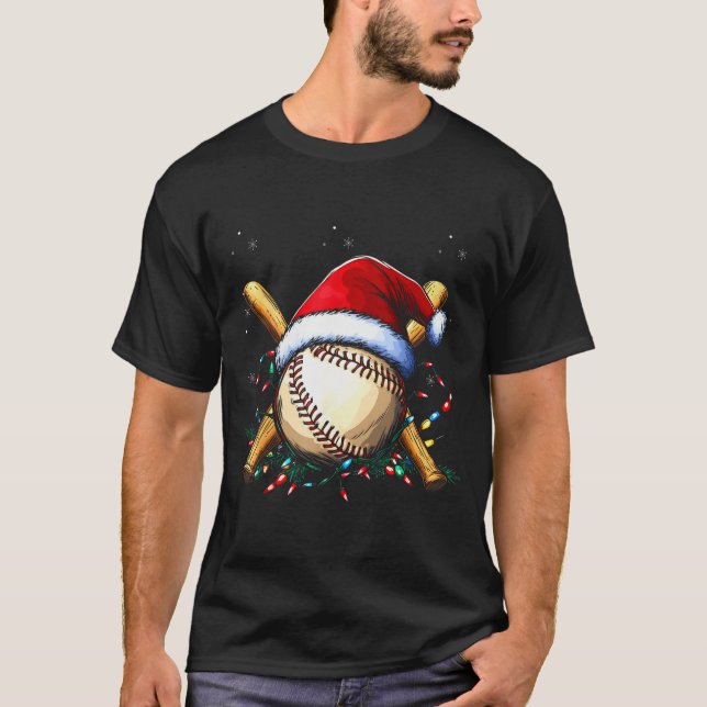 Santa Srts Design For Men Boys Christmas Baseball  T-Shirt (Vorderseite)
