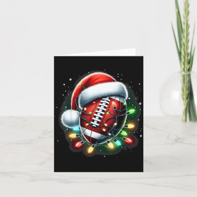 Santa Srts Design For Men Boys Christmas Football  Karte (Vorderseite)