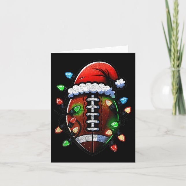 Santa Srts Design For Men Boys Football Player Chr Karte (Vorderseite)
