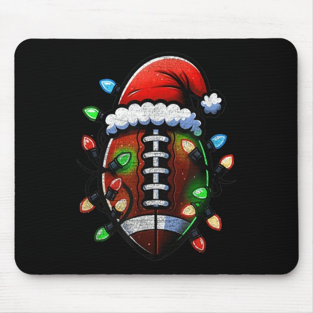 Santa Srts Design For Men Boys Football Player Chr Mousepad (Vorne)