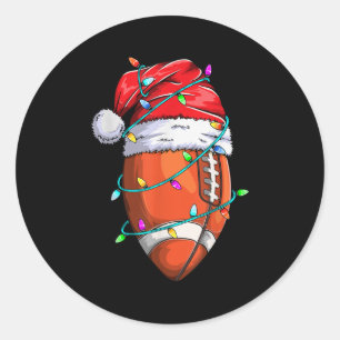 Santa Srts Design für Männer Jungen Weihnachtsfußb Runder Aufkleber