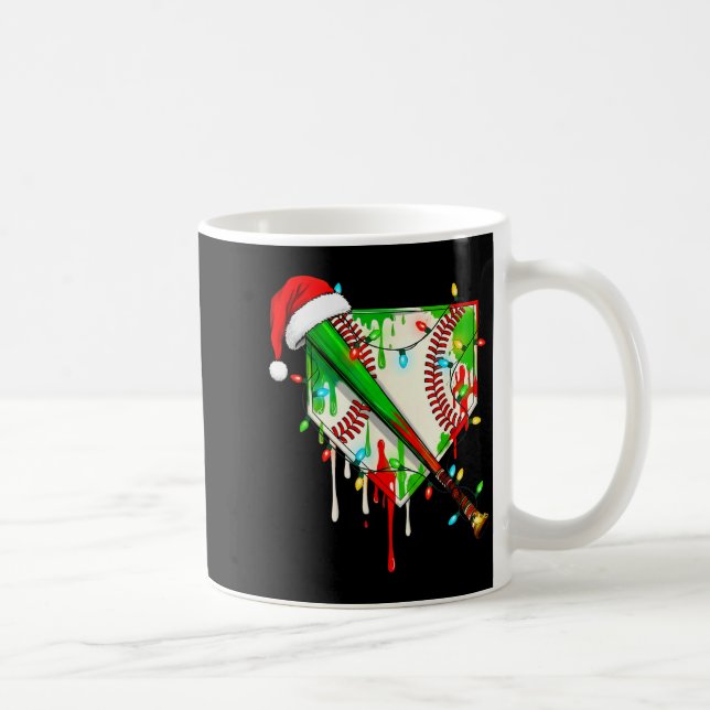 Santa Srts Ice Baseball Christmas Xmas Pajama Kid  Kaffeetasse (Rechts)
