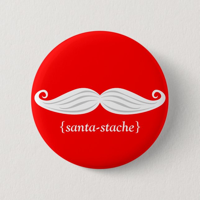 Santa-Stache Button (Vorderseite)