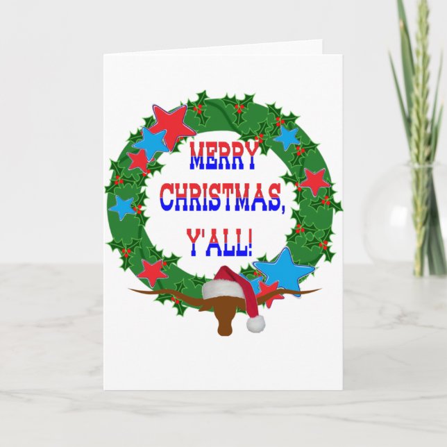 Santa Steer - Frohe Weihnachten - alles (Vorderseite)