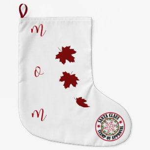 Santa-Stempel der Zustimmung Benutzerdefiniert Wei Großer Weihnachtsstrumpf