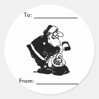 Santa StickerTag 02 Runder Aufkleber