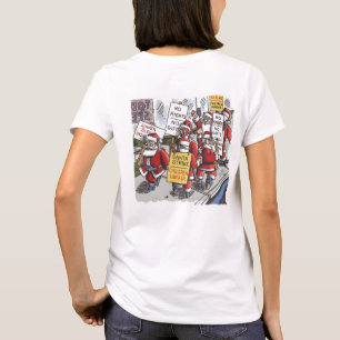 Santa Strike Damen weißes T-Shirt Rücken