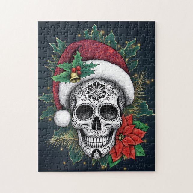 Santa Sugar Skull Puzzle (Vertikal)