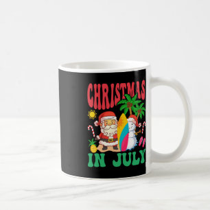 Santa surft am hawaiianischen Strand Weihnachten i Kaffeetasse