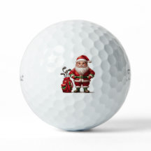 Santa Swingin Golf Ball