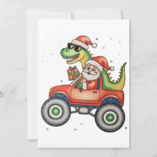 Santa T Rex Dinosaurier Monster Truck Weihnachten
