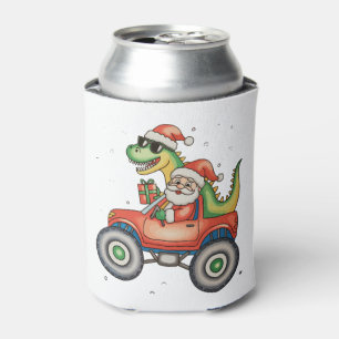 Santa T Rex Dinosaurier Monster Truck Weihnachten Dosenkühler